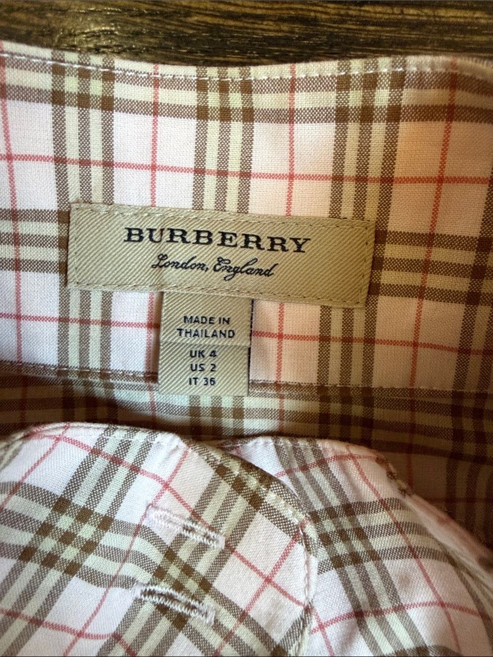 Burberry Shirt  Dress Size 2 - Picture 2 of 6